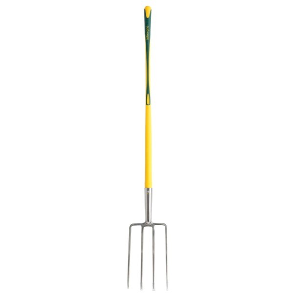 Horca para cavar con casquillo 4 dientes cuadradas inox 1