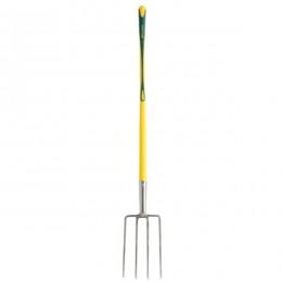 Horca para cavar con casquillo 4 dientes cuadradas inox